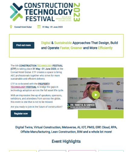 Bespoke Email Templates for Events Company